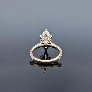 KARA – 2.5 Carat Marquise Solitaire LGD Ring in 14K Yellow Gold