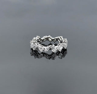 SILVIA – 2 Carat Mixed Fancy LGD Ring in 14K White Gold
