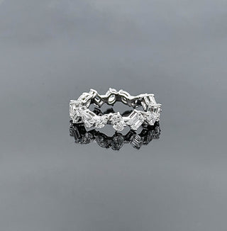 SILVIA – 2 Carat Mixed Fancy LGD Ring in 14K White Gold