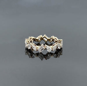 SABRINA – 2 Carat Mixed Fancy LGD Ring in 14K Yellow Gold