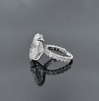 HORTENSE – 14 Carat Oval LGD Ring in 14K White Gold