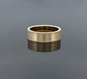 LEANDER – Plain Men's Band Ring in 18K Yellow Gold