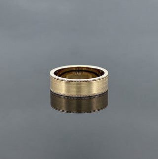 LEANDER – Plain Men's Band Ring in 18K Yellow Gold