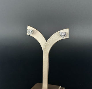 SOPHIA – 3 Carat Heart LGD Earrings in 14K White Gold
