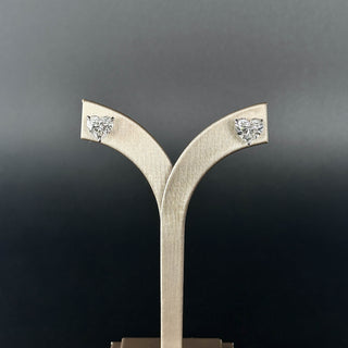 SOPHIA – 3 Carat Heart LGD Earrings in 14K White Gold