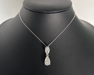 7 Carats Pear Cut Diamond Pendant (LGD) - 4 Carats and 3 Carats