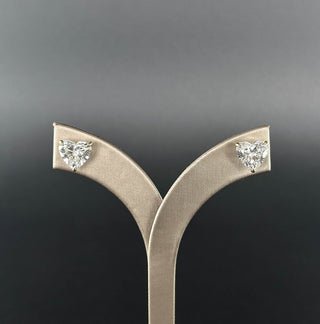SOPHIA – 3 Carat Heart LGD Earrings in 14K White Gold