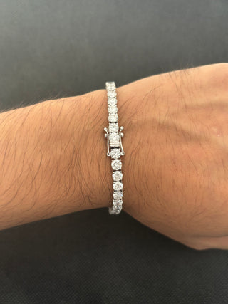 13 Carats Diamond Heart Pendant X Tennis Bracelet (LGD)