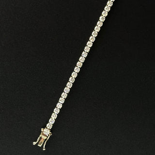 ELYSIAN – 17 Carat Round LGD Tennis Chain in 14K White Gold