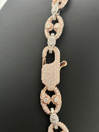113 Carats Fancy Two-Tone 10kt Gold Link Chain