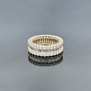 AURELIA – 5 Carat Baguette LGD Eternity Ring in 10K Yellow Gold