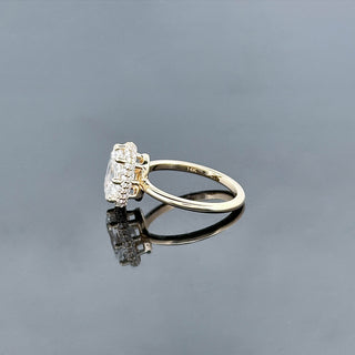 ISABELLA – 3 Carat Cushion LGD Ring in 14K Yellow Gold