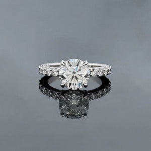 PENELOPE – 3 Carat Round LGD Ring in 14K White Gold
