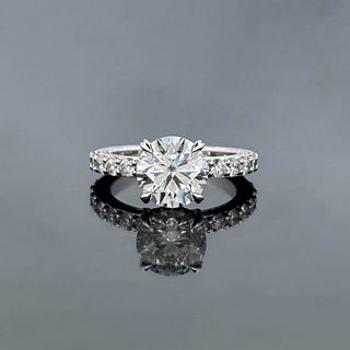 PENELOPE – 3 Carat Round LGD Ring in 14K White Gold