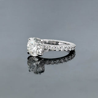 PENELOPE – 3 Carat Round LGD Ring in 14K White Gold