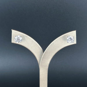 AMARA – 4 Carat Total Round LGD Earrings in 10K White Gold