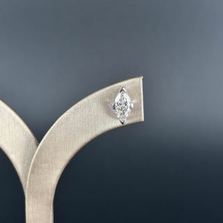 VALENTINA – 2 Carat Total Marquise LGD Earrings in 14K White Gold