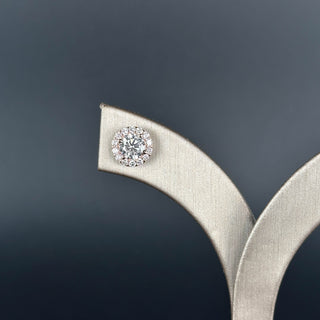 AMARA – 2 Carat Total Round LGD Earrings in 14K Pink Gold