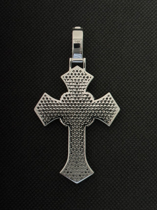 7 Carats Diamond Cross Pendant in 14kt White Gold (Lab Grown Diamond)