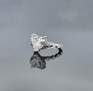 FREYA – 6.5 Carat Heart LGD Ring in 14K White Gold