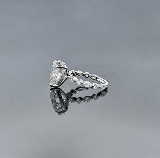 FREYA – 6.5 Carat Heart LGD Ring in 14K White Gold