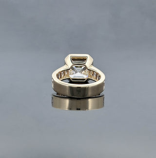 YVONNE – 8 Carat Asscher LGD Ring in 14K White Gold