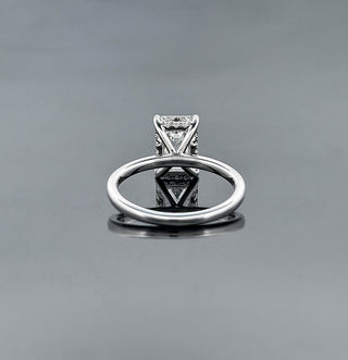 GINEVRA – 3 Carat Emerald LGD Ring in 14K White Gold