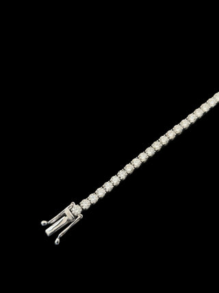 6.92 Carats 3.40mm Elegant Classic Tennis Bracelet in 14kt Gold– 7 Inches