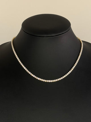 20 Carats 3.6mm Elegant Classic Tennis Chain in 14kt Gold– 18 Inches