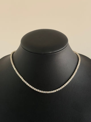 24 Carats 3.8mm Elegant Classic Tennis Chain in 14kt Gold– 18 Inches