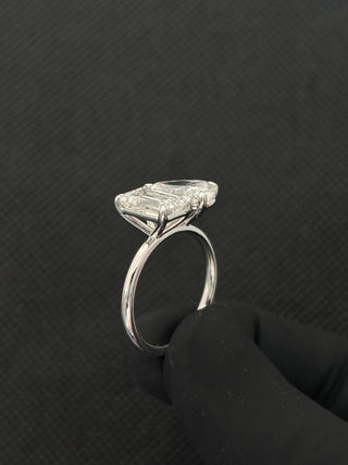 ET Moi Tet Ring with Pear and Emerald Cut Stones - 14kt Gold (LGD)