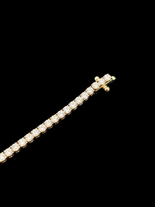 3.5 Carats 2.4mm Elegant Classic Tennis Bracelet in 14kt Gold– 7 Inches