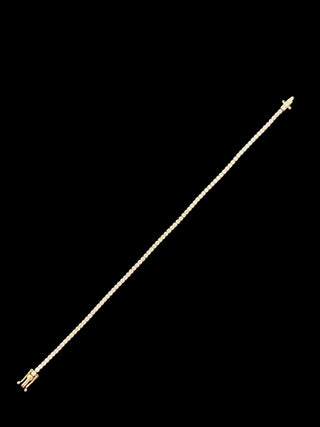 2.64 Carats 2mm Elegant Classic Tennis Bracelet in 14kt Gold – 7 Inches