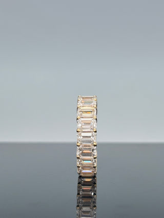 14.48 Carats Emerald-Cut (LGD) Diamond Eternity Band in 14K Gold