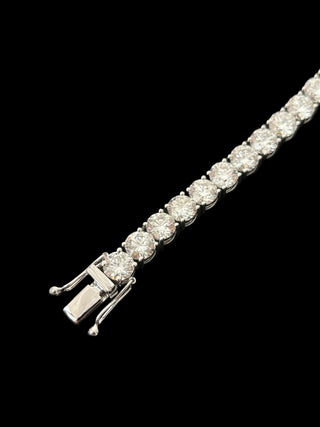 27.66 Carats 6.7 mm Elegant Classic Tennis Bracelet in 14kt Gold – 6.5 Inches