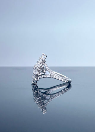 1.9 Carats Marquise-Cut Diamond Ring in Solid in 14K Gold