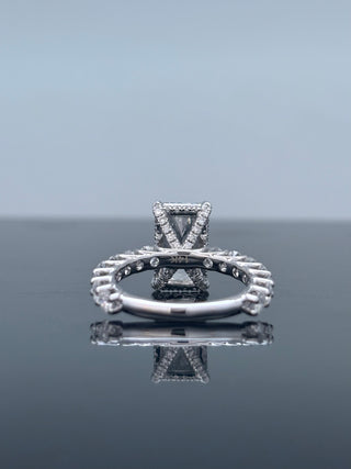 5.6 Carats The Opulence Radiant-Cut (LGD) Diamond Ring in 14K Gold