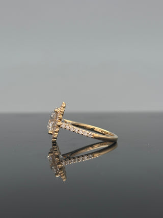 4 Carats The Crown Round Diamond (LGD) Ring in 14K Gold