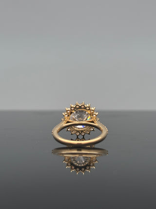 4 Carats The Crown Round Diamond (LGD) Ring in 14K Gold