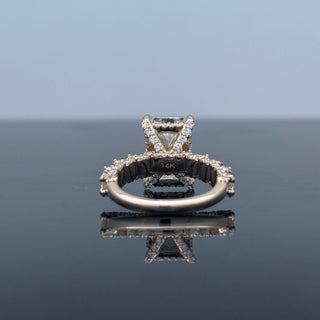 6 Carats The Prestige Radiant Diamond (LGD) Ring with Flanking Brilliance in 14K Gold