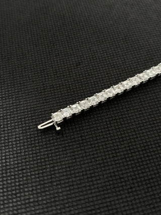 20 Carats Asscher Cut Lab Grown Diamond Tennis Bracelet - 14kt Gold