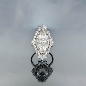 GABRIELLA – 7 Carat Marquise LGD Ring in 10K Yellow & White Gold
