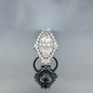 GABRIELLA – 7 Carat Marquise LGD Ring in 10K Yellow & White Gold