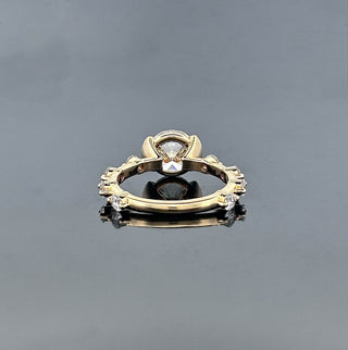 JAIDEN – 2 Carat Round Bezel LGD Ring in 14K Yellow Gold