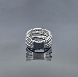 AURORA - 2 Carat Mixed Fancy LGD Ring in 14K White Gold