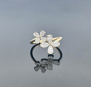 VIVIENNE - 1 Carat Pear LGD Ring in 14K Yellow Gold