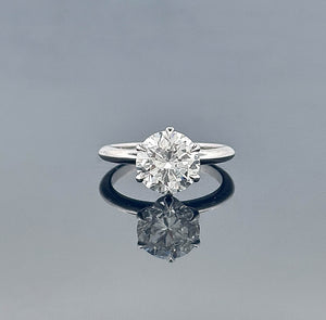 JAMIR – 3 Carat Round LGD Ring in 14K White Gold