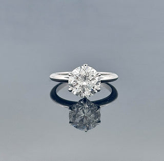 JAMIR – 3 Carat Round LGD Ring in 14K White Gold
