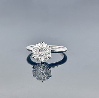 JAMIR – 3 Carat Round LGD Ring in 14K White Gold
