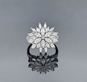 YVONNE – 2 Carat Pear LGD Ring in 14K White Gold